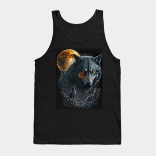 Wolf with orange spark Tank Top